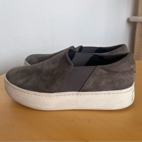 Vince Women’s Warren Gray Slip On Loafer Suede Sneakers 7.5 - Picture 8 of 13